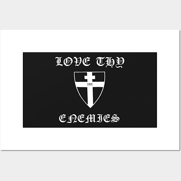 Love Thy Enemies Orthodox Cross Gothic Shield Eirene Wall Art by thecamphillips